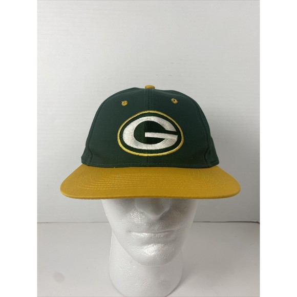 Vintage NFL Green Bay Packers Strapback Hat Green Baseball Cap‎ Game Day - Picture 1 of 8